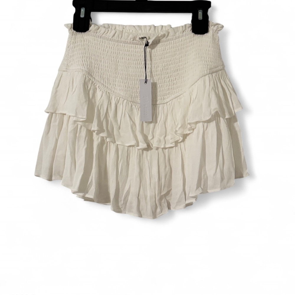 Elegant Cream Ruffled Skirt